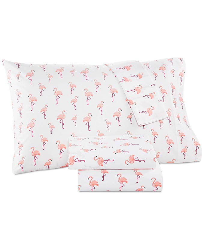 Martha Stewart Flamingo 2 Cotton Bedsheet Set- Full