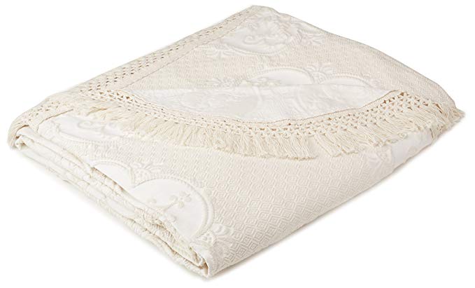 La Rochelle Antique Collection Hyde Park Bedspread, Full Ivory