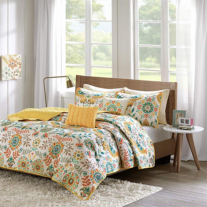 Intelligent Design ID80-761 Nina Coverlet Set Twin/Twin X-Large Multi,Twin/XL