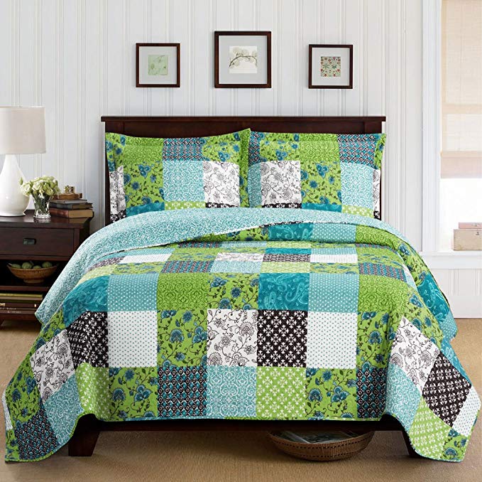 Rebekah Oversize King/California King Coverlet/Bedspread Set, Luxury Microfiber Wrinkle-Free Set Includes One Bedspred & Two Shams