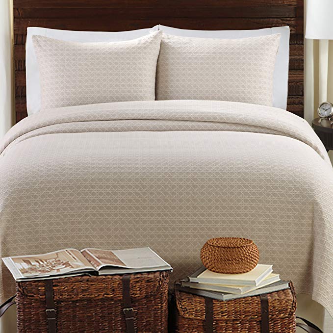 Lamont Home Lanai Collection - 100% Cotton Coverlet Set