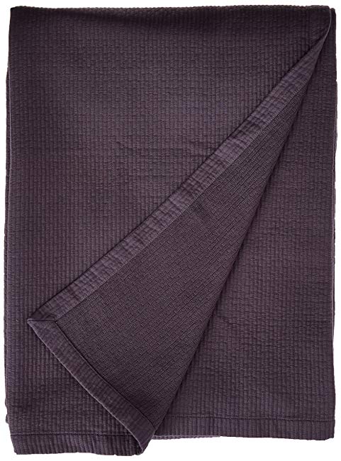 Natural Comfort Matelassé Blanket Coverlet, King, Quilted Silhouette/Purple Gray