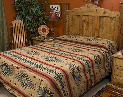 Mission Del Rey's Southwest Bedding Isleta Collection -Reversible Bedspread -Queen Size 88