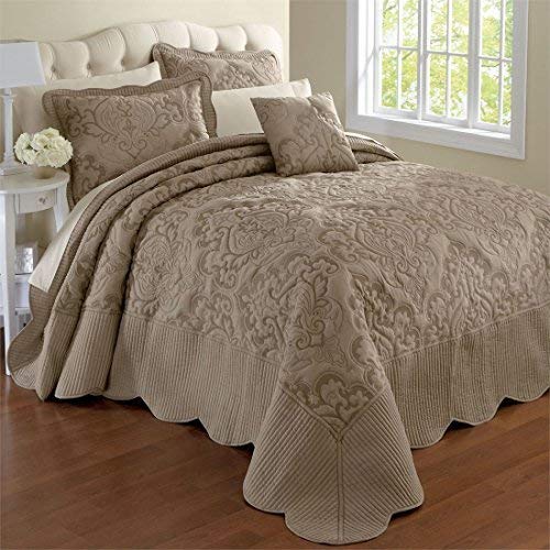 BrylaneHome Amelia Bedspread (Taupe,King)