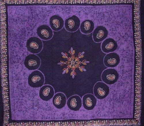 Authentic Batik Tapestry-Coverlet-Bedspread-Home Decor-Queen