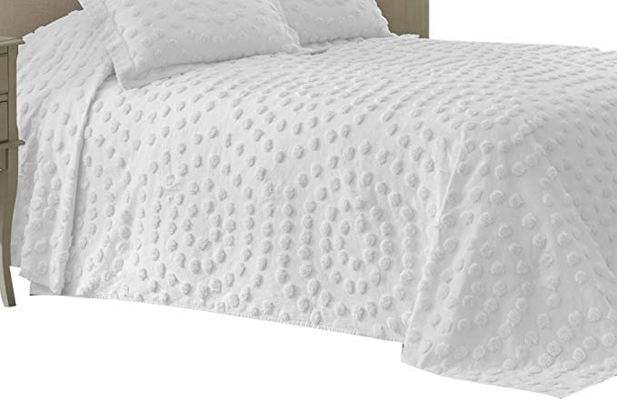 Nostalgia Home 028828374455 Bedspread, Twin, White