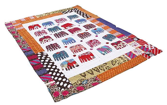 Jaipur Handmade elephant patch bedsheet (2)