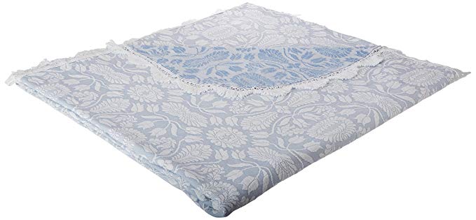 Colonial Rose Matelasse Bedspread - Twin - Wedgewood Blue