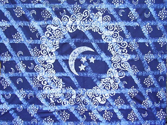 Celestial Print Tapestry Cotton Bedspread 108