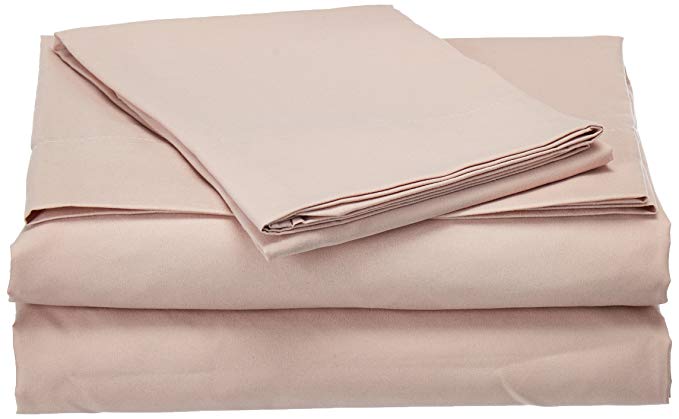 Natural Comfort Easy Care 4-Piece Microfiber Sheet Set, Full, Rose Smoke