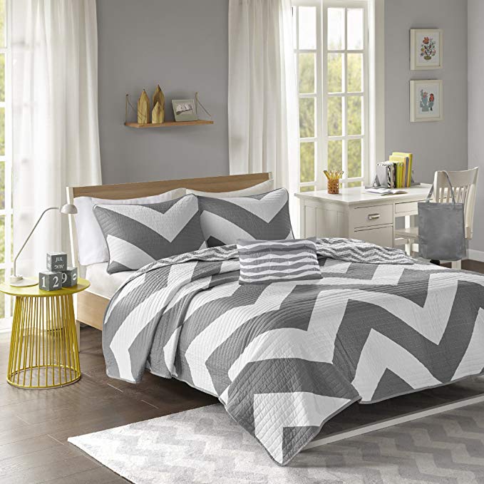 Mi-Zone Libra Coverlet Set, King/California King, Grey