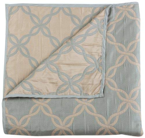 Stylemaster Home Products Renaissance Home Fashion Belmont Reversible Bedspread, Queen, Sea Spray