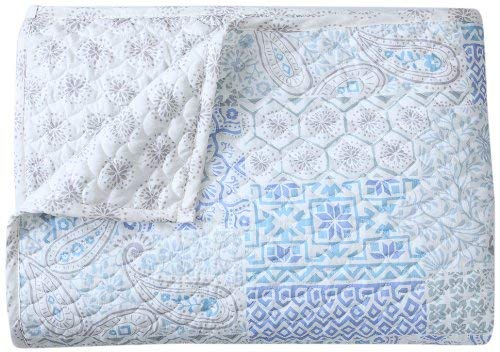 Stylemaster Twill and Birch Casey Reversible Quilted Bedspread, Full, Surf