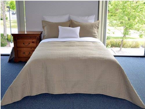 Natural Comfort BP85GR-F Luxury Lines Quilt Coverlet, Full, Beach Grass